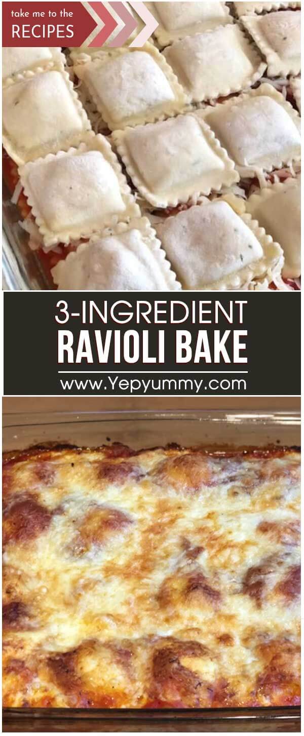 3-Ingredient Ravioli Bake