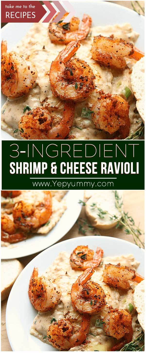 3-Ingredient Shrimp And Cheese Ravioli
