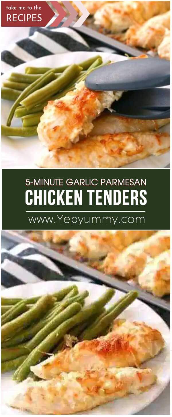 5-Minute Garlic Parmesan Chicken Tenders KETO