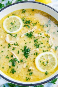 Avgolemono Soup aka Greek Lemon Chicken Soup - Dinner Delicious Dishes With Lemon