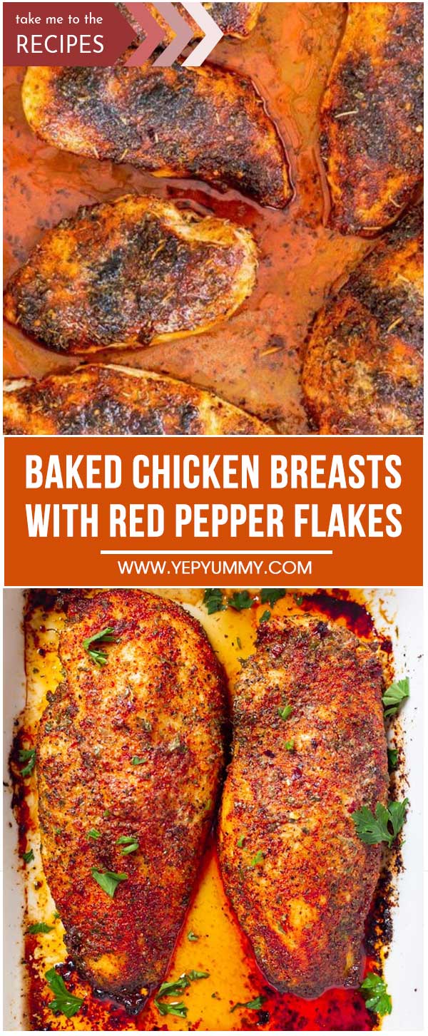 Baked Chicken Breasts with Red Pepper Flakes