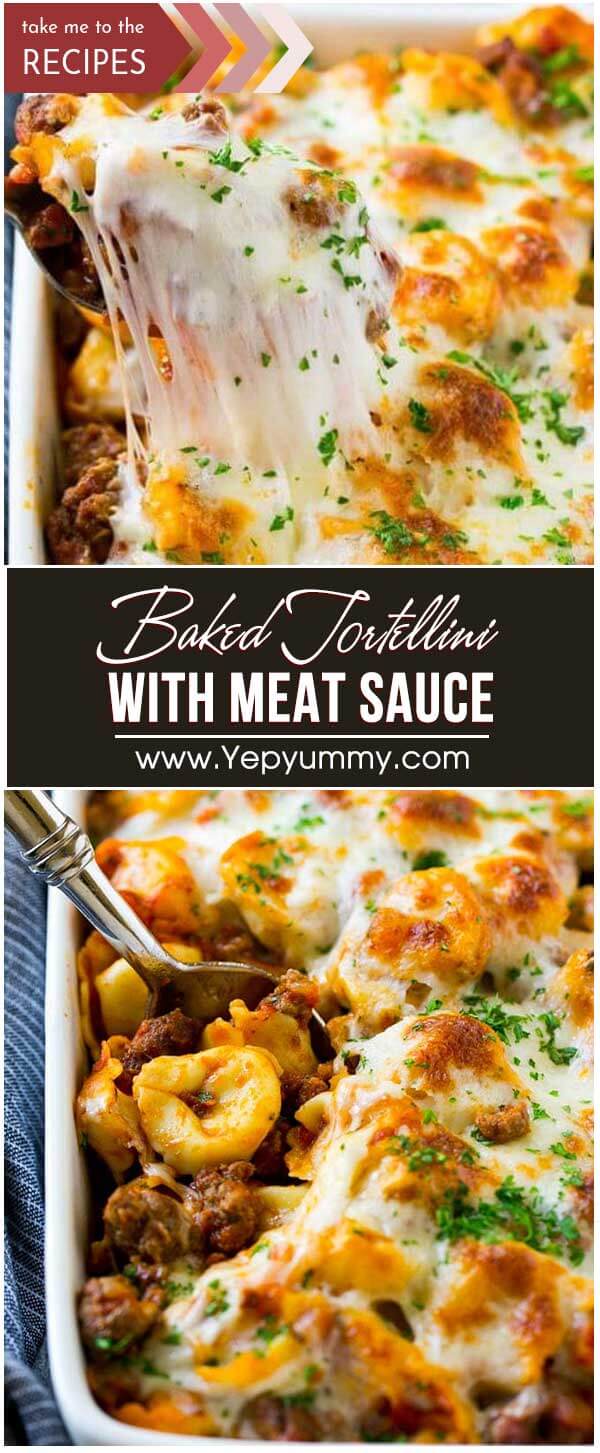 Baked Tortellini With Meat Sauce
