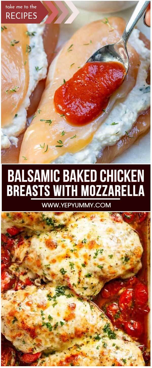 Balsamic Baked Chicken Breasts with Mozzarella