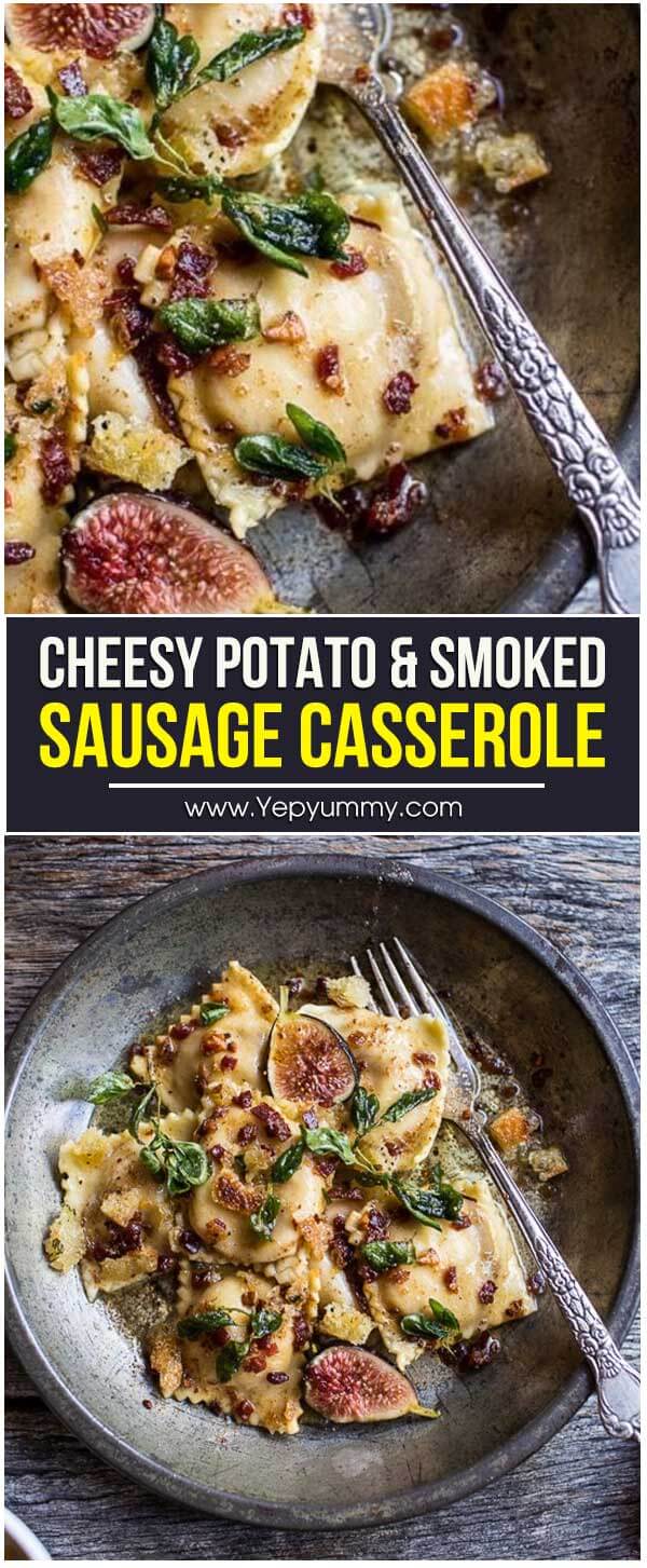 Cheesy Potato & Smoked Sausage Casserole