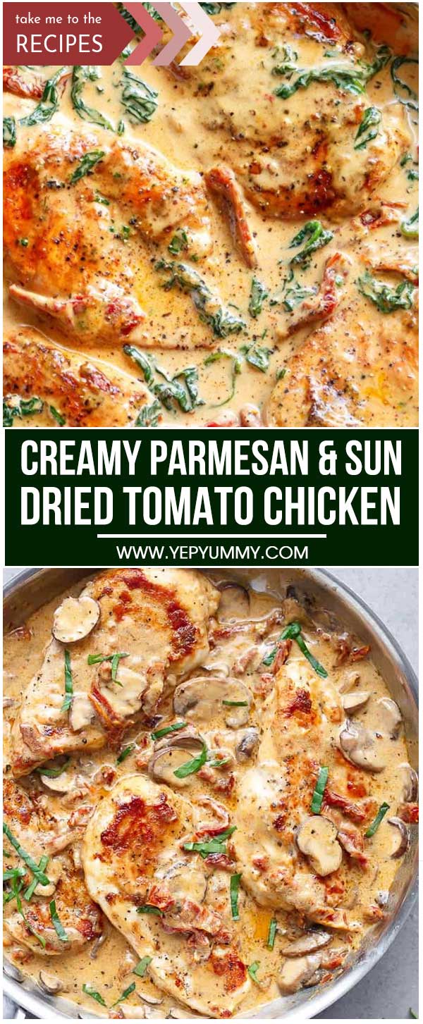 Creamy Parmesan and Sun-Dried Tomato Chicken – Yep Yummy