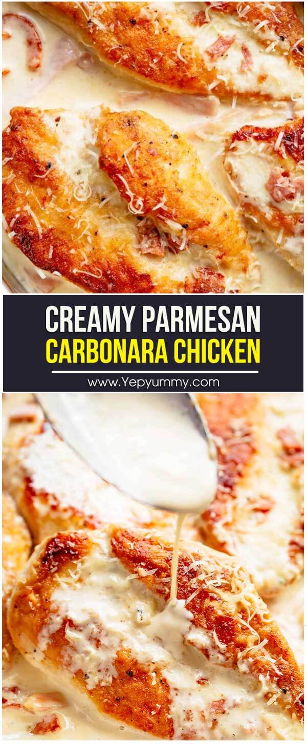 Creamy Parmesan Carbonara Chicken