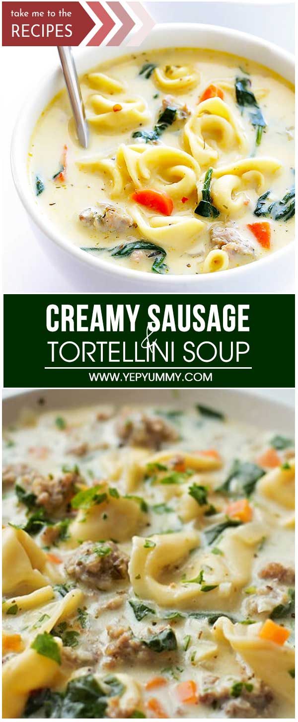 Creamy Sausage And Tortellini Soup