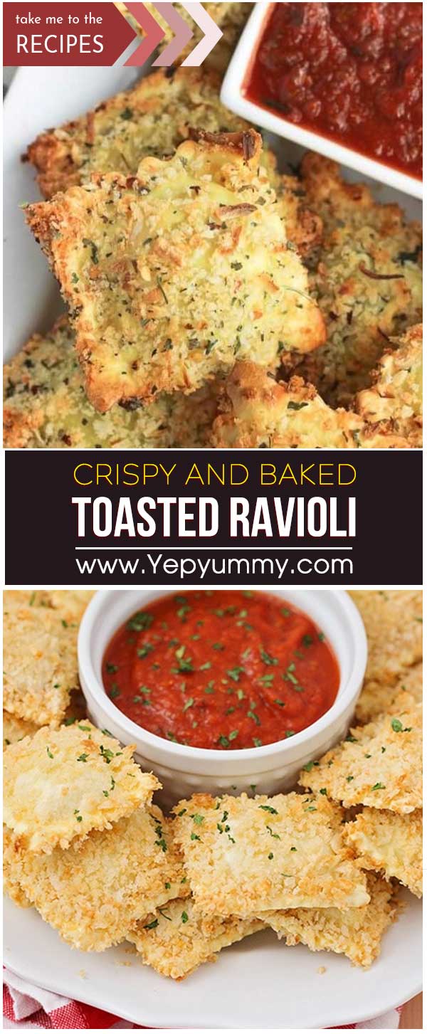 Crispy And Baked Toasted Ravioli