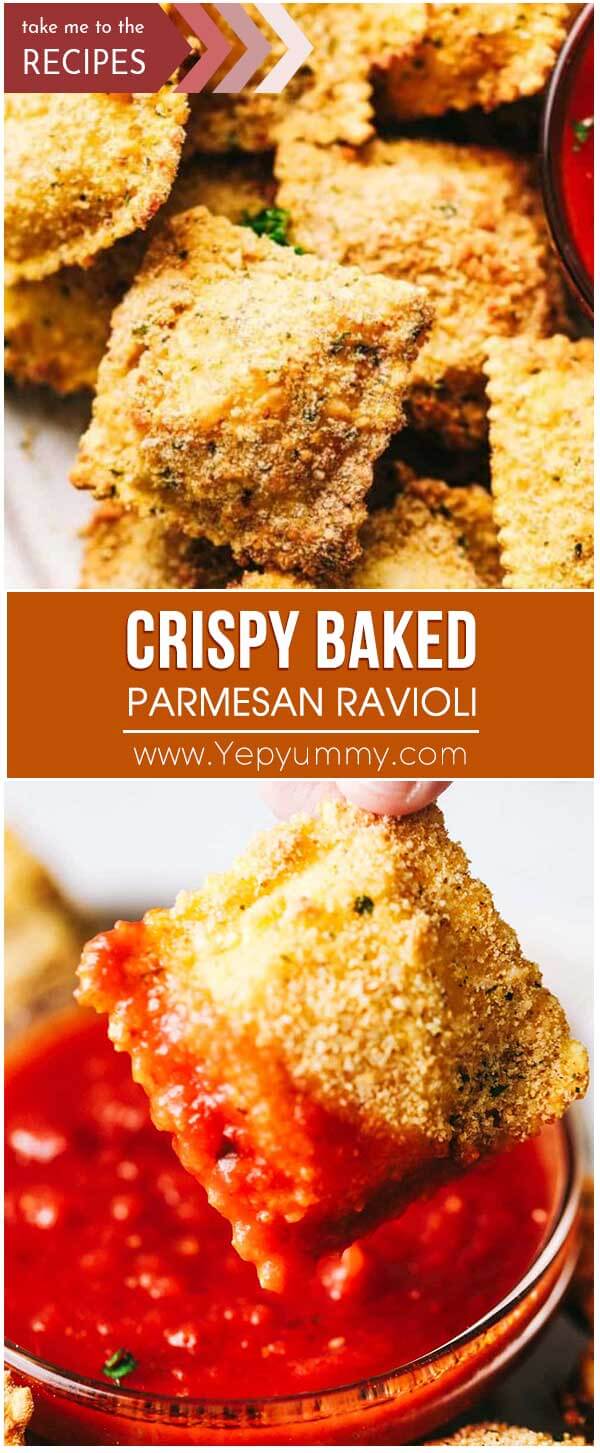 Crispy Baked Parmesan Ravioli