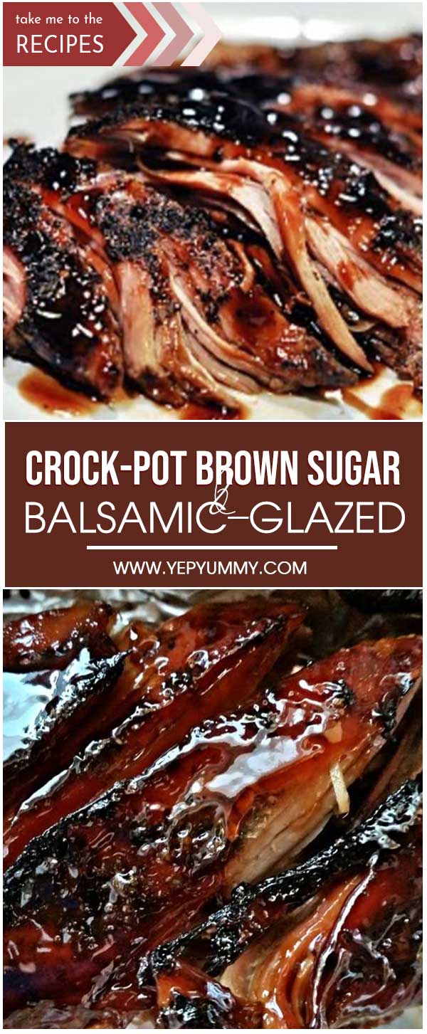 Crock-Pot Brown Sugar & Balsamic–Glazed Pork Tenderloin
