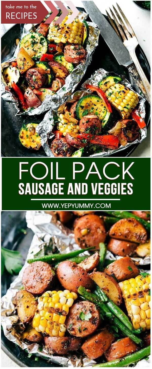 Foil Pack Sausage and Veggies