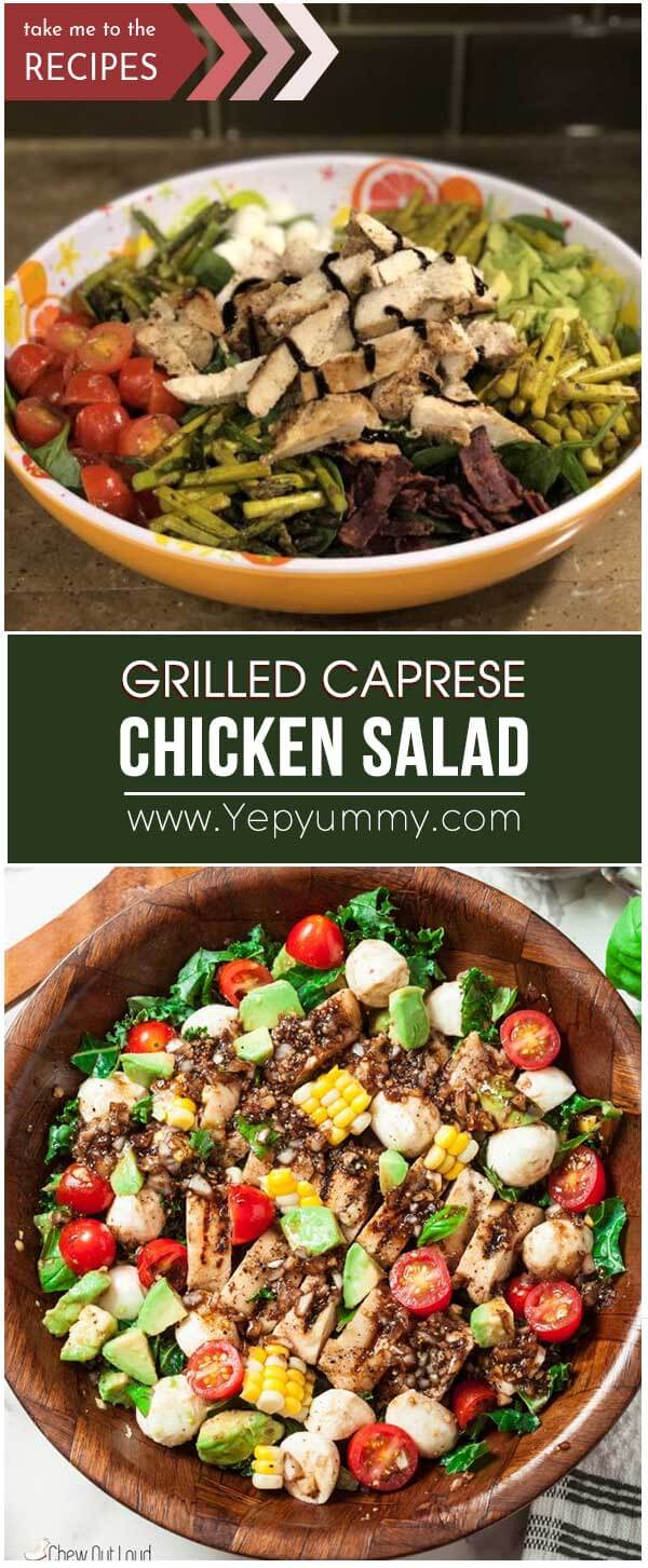 Grilled Caprese Chicken Salad