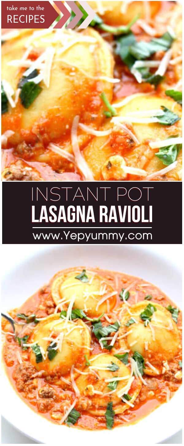 Instant Pot Lasagna Ravioli