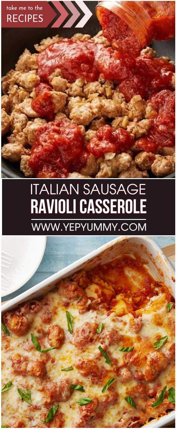 Italian Sausage And Ravioli Casserole