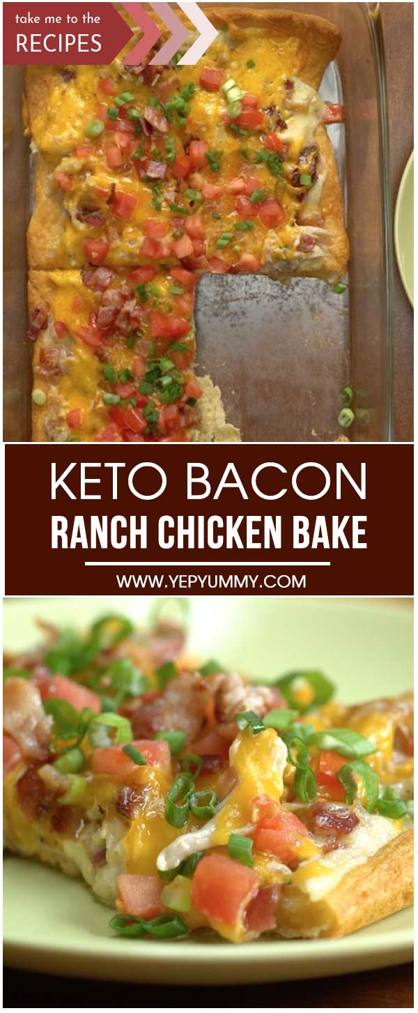 Keto Bacon Ranch Chicken Bake