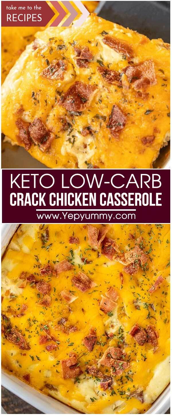 Keto Low-Carb Crack Chicken Casserole