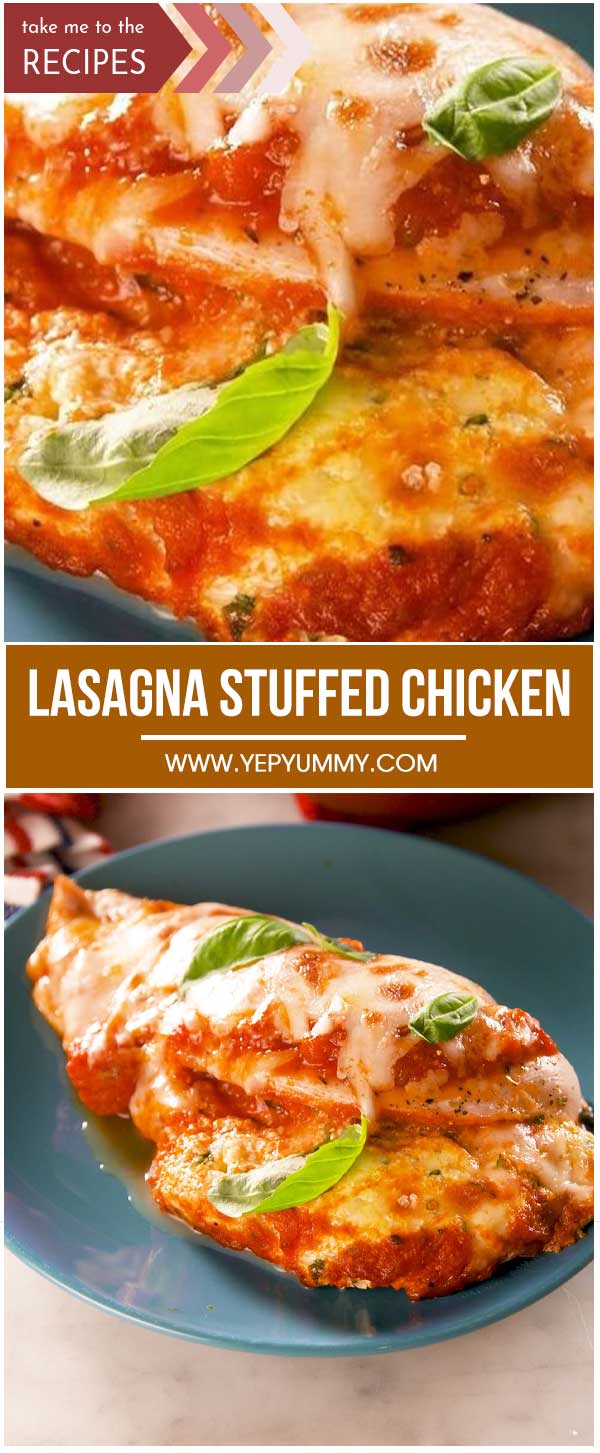 Lasagna Stuffed Chicken