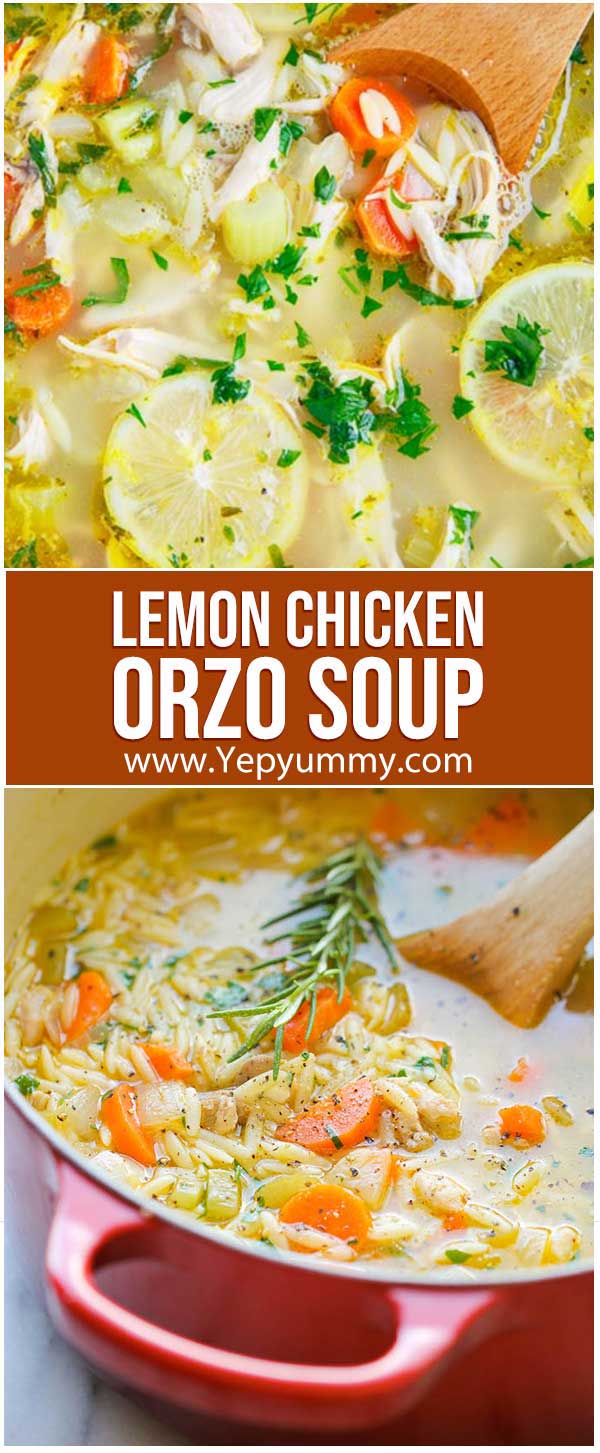 Lemon Chicken Orzo Soup