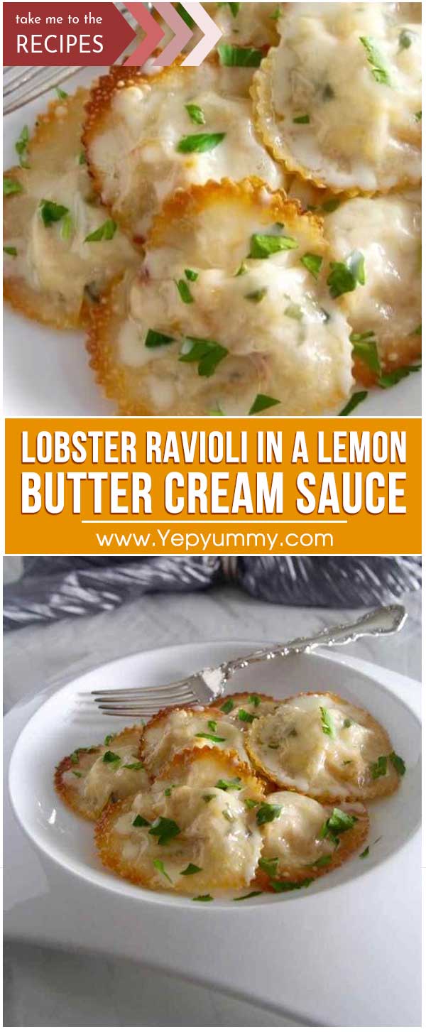 Lobster Ravioli In A Lemon Butter Cream Sauce