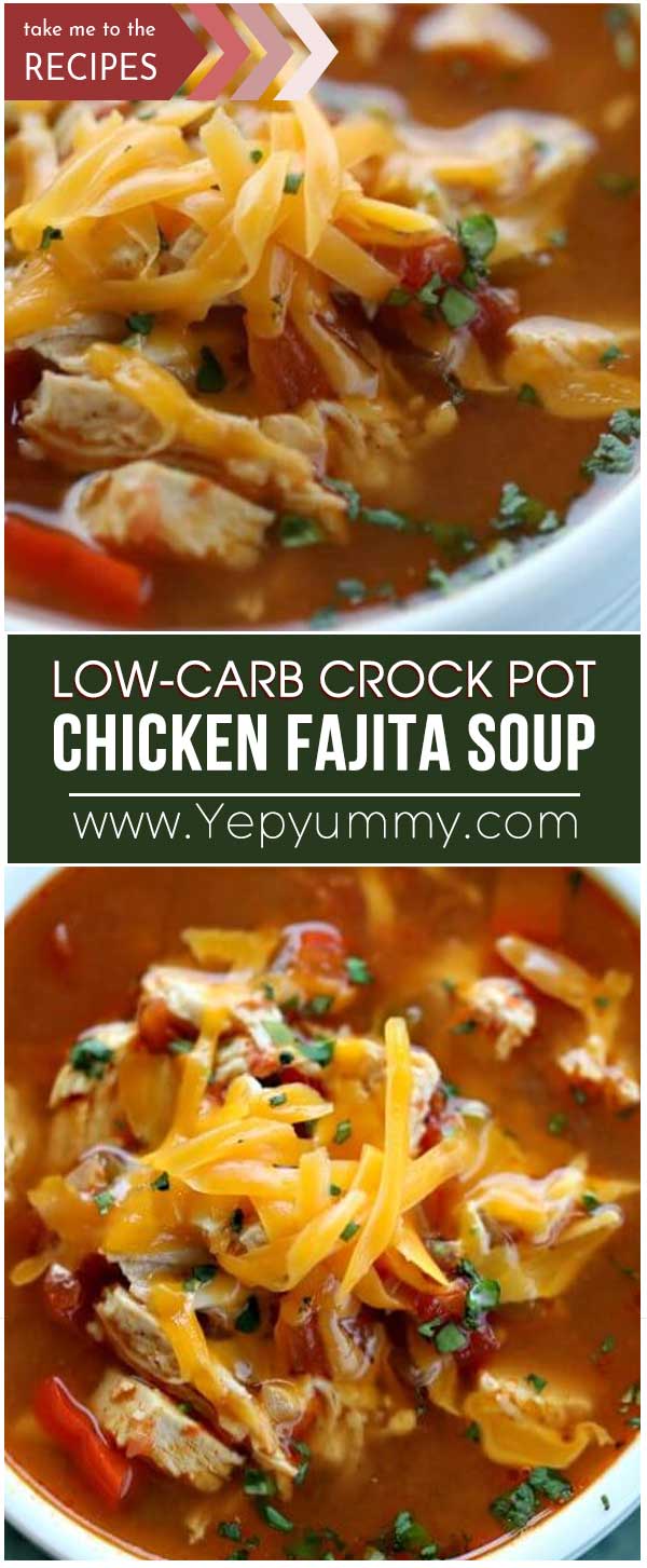 Low-Carb Crock Pot Chicken Fajita Soup