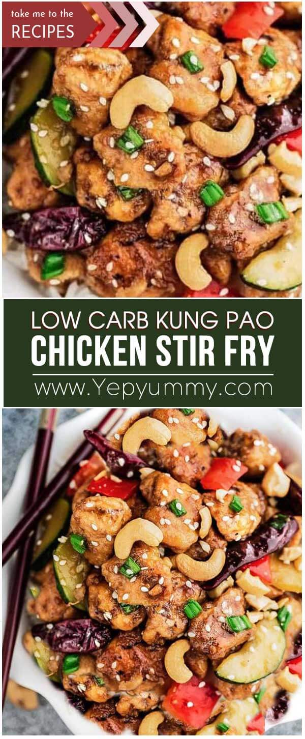 Low Carb Kung Pao Chicken Stir Fry