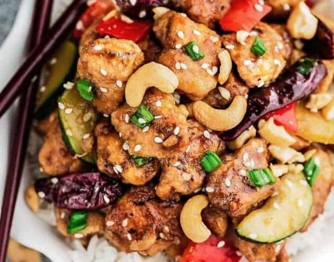 Low Carb Kung Pao Chicken Stir Fry