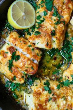 Mediterranean Baked Cod With Lemon and Garlic - Dinner Delicious Dishes With Lemon