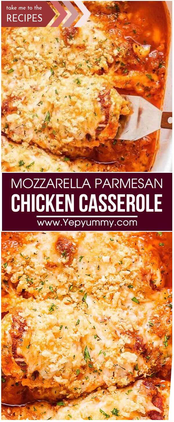 Mozzarella Parmesan Chicken Casserole