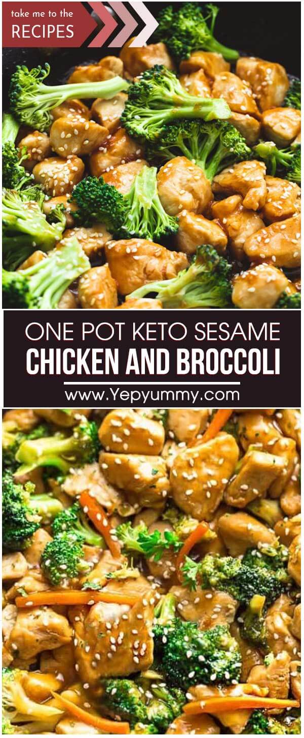 One Pot Keto Sesame Chicken And Broccoli