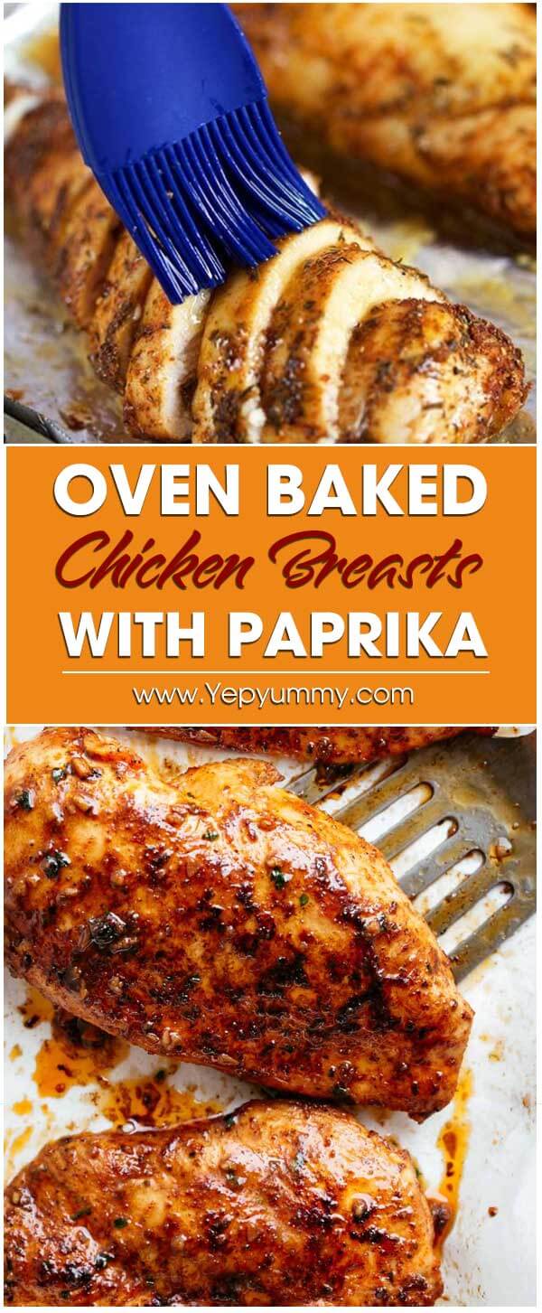 Oven Baked Chicken Breasts With Paprika, Chili Powder And Butter