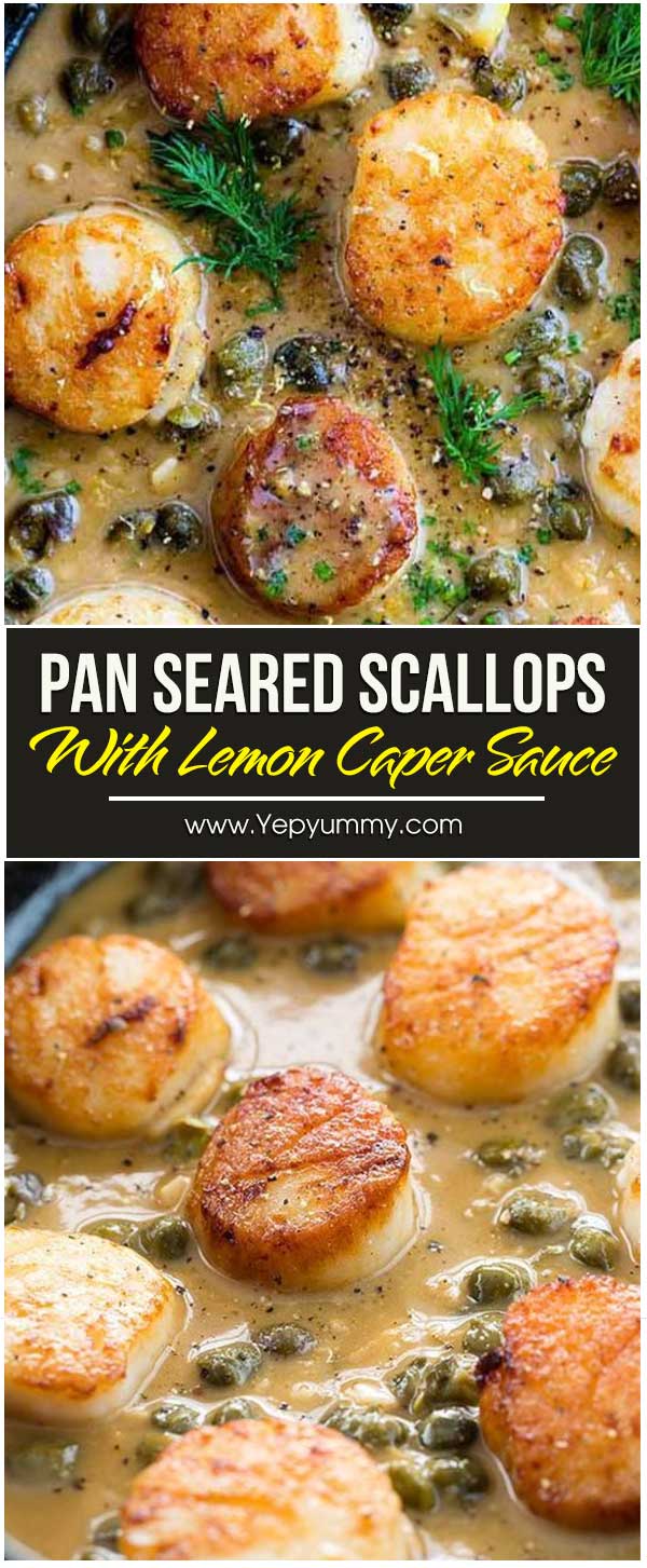 Pan Seared Scallops with Lemon Caper Sauce