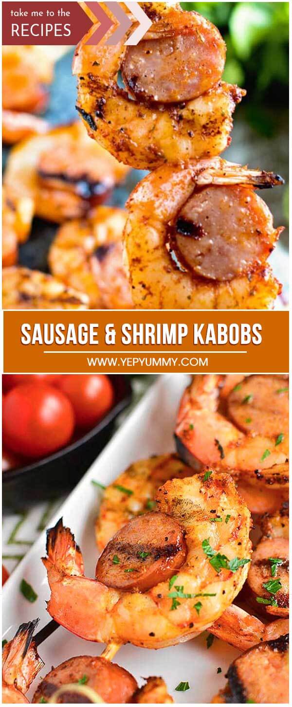 Sausage And Shrimp Kabobs