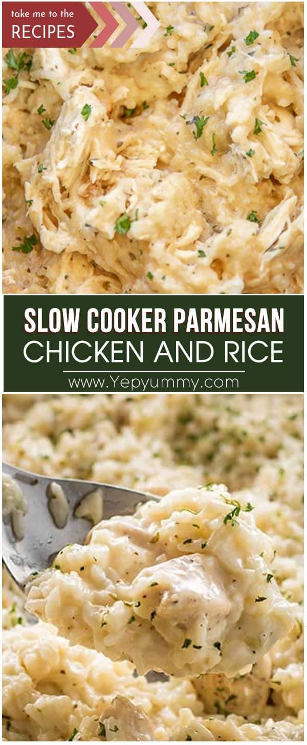 Slow Cooker Parmesan Chicken and Rice – Yep Yummy