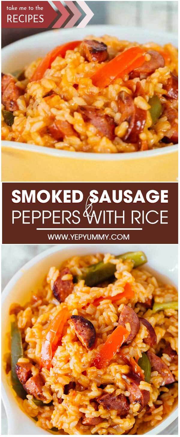 Smoked Sausage And Peppers With Rice