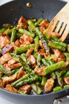 Stir-Fry Lemon Garlic Chicken & Asparagus