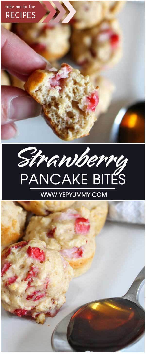 Strawberry Pancake Bites
