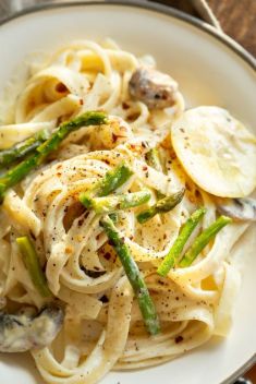 Vegan Lemon Asparagus Pasta - Dinner Delicious Dishes With Lemon