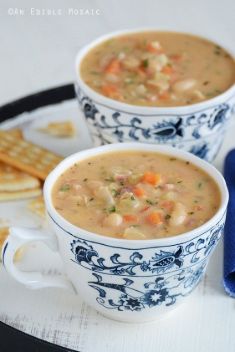 Italian Inspired Creamy White Bean Soup - Easy And Delicious White Bean Soup Recipes