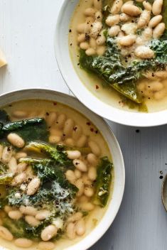 Parmesan White Bean Soup With Hearty Greens - Easy And Delicious White Bean Soup Recipes