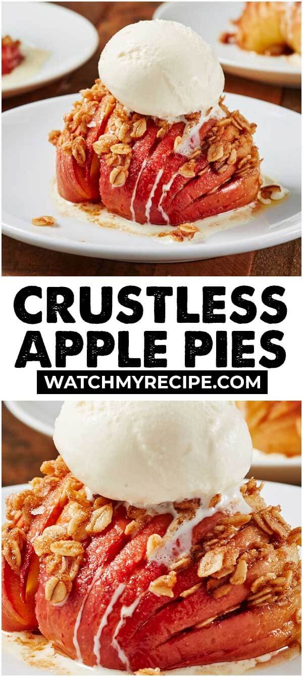 Crustless Apple Pies