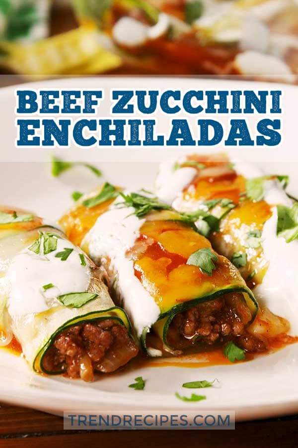 Beef Zucchini Enchiladas