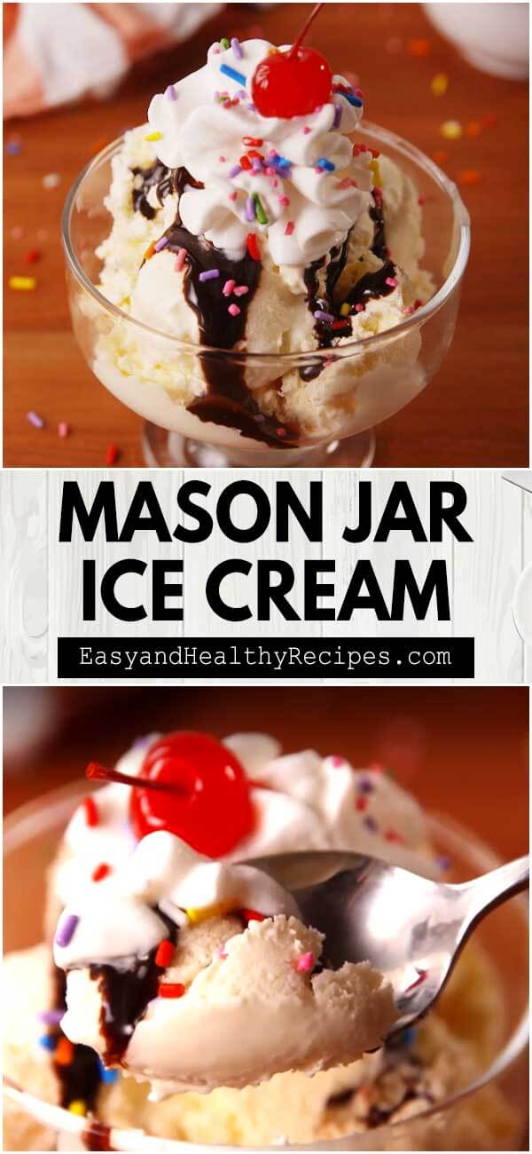 Mason Jar Ice Cream